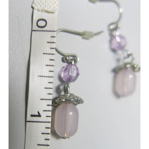 MOM Charm Necklace/Pierced Earring Set Silver Tone Mothers Day Heart "Pearls" - Picture 14 of 14